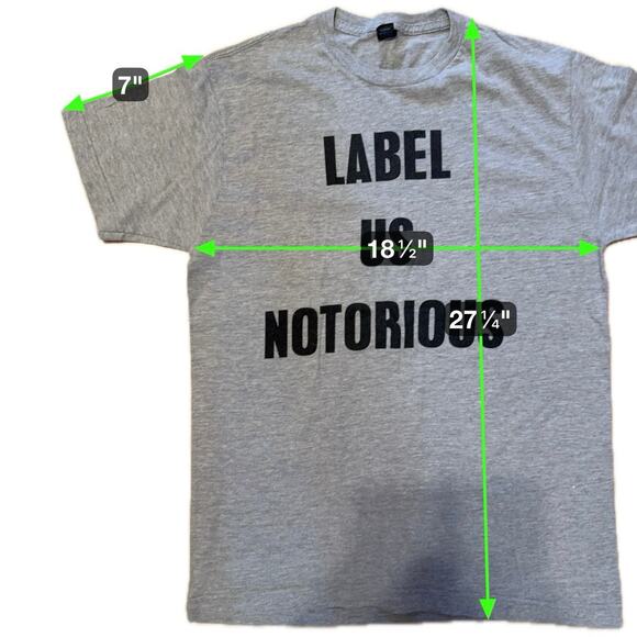 Bad Boy Entertainment Notorious BIG Tour T-Shirt Grey Label Us Notorious M - Picture 9 of 9